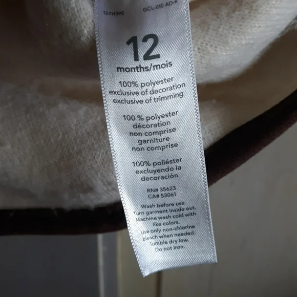 CARTER'S SHERPA VEST CREAM - Picture 5 of 5